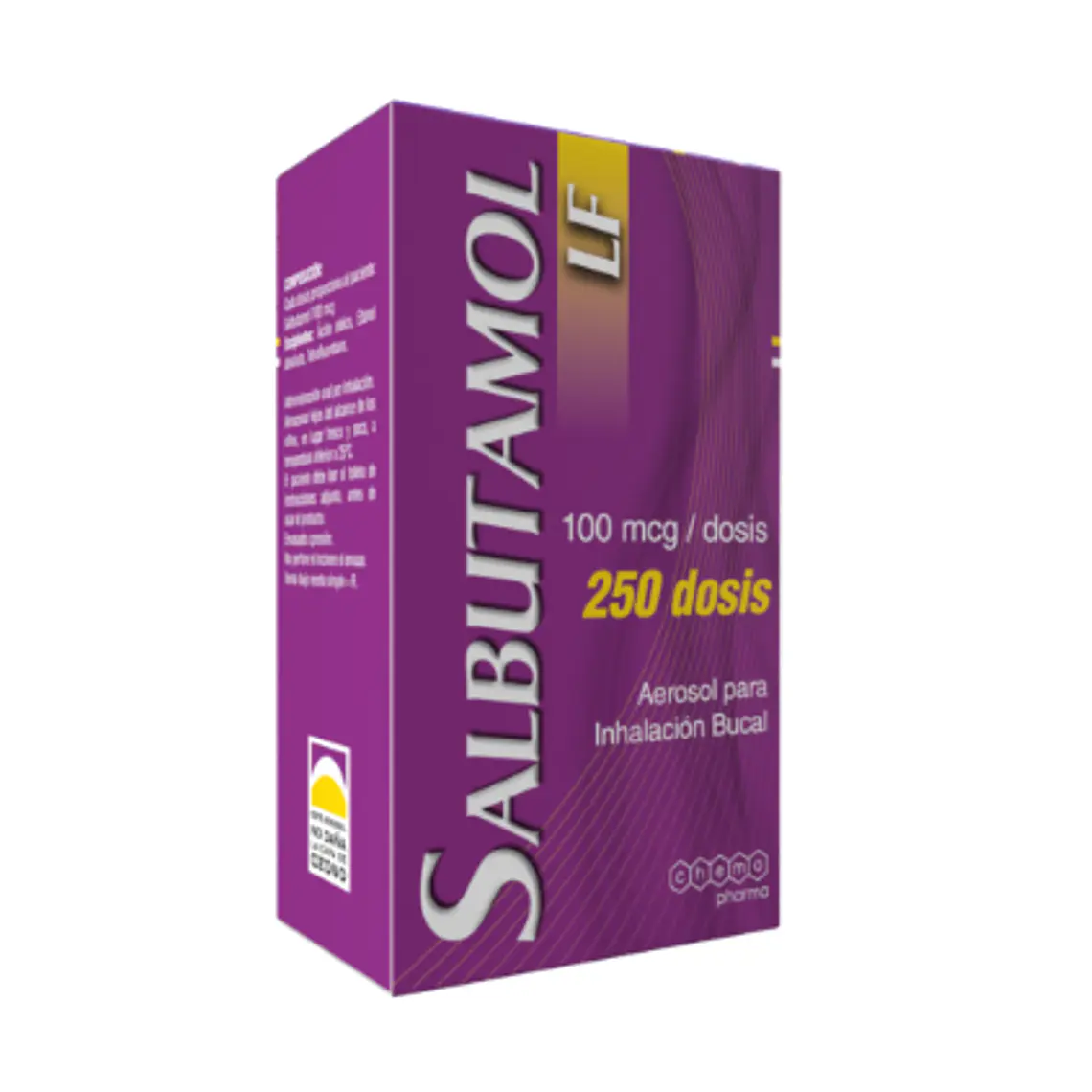 Salbutamol LF 100 mcg Inhalador 250 Dosis. Chemo 1