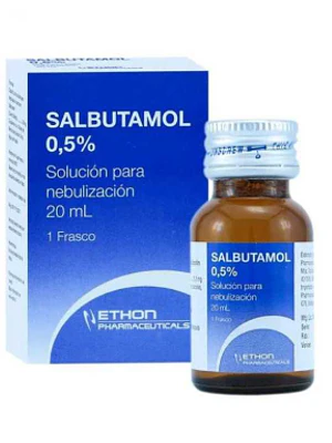 Salbutamol (B) 5 mg/ml Solución nebulizadora 20 ml. Ethon