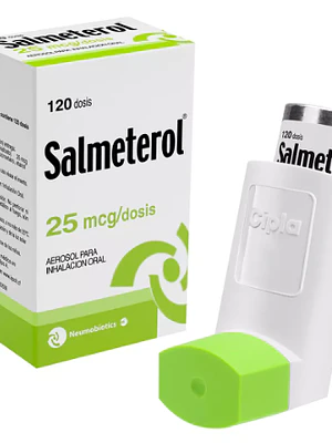 Salmeterol 25 mcg/dosis Inhalador 120 Dosis.
