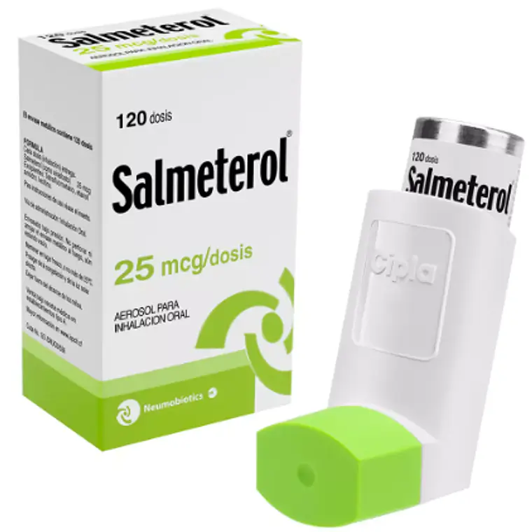 Salmeterol 25 mcg/dosis Inhalador 120 Dosis. 1
