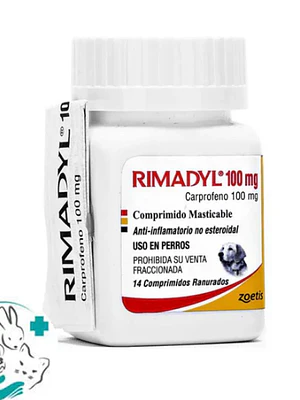 Rimadyl 100 mg 14 Comprimidos. Uso veterinario