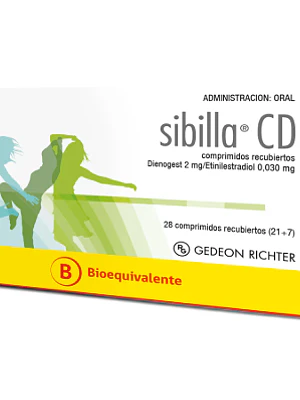 Sibilla CD Dienogest, Etinilestradiol 28 Comprimidos recubiertos.