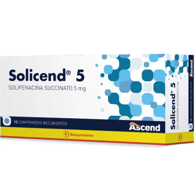 Solicend (B) Solifenacina succinato 5 mg 10 Comprimidos recubiertos. 1