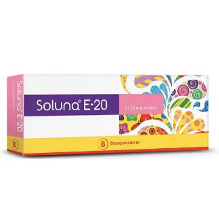 Soluna E-20 (B) Desogestrel, Etinilestradiol 21 Comprimidos. 1