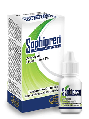Sophipren ofteno Prednisona 1 % Suspensión oftálmica 5 ml.