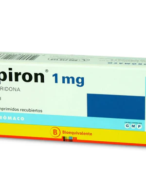 Spiron (B) Risperidona 1 mg 60 Comprimidos recubiertos.