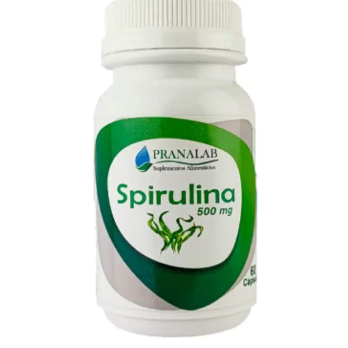Spirulina 500 mg 60 Cápsulas. Pranalab 1