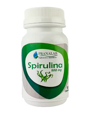 Spirulina 500 mg 60 Cápsulas. Pranalab