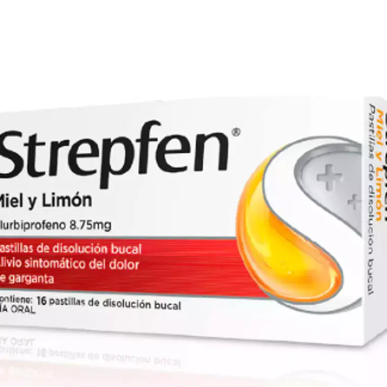 Strepfen Flurbiprofeno 8,75 mg miel y limón 16 Comprimidos. 1
