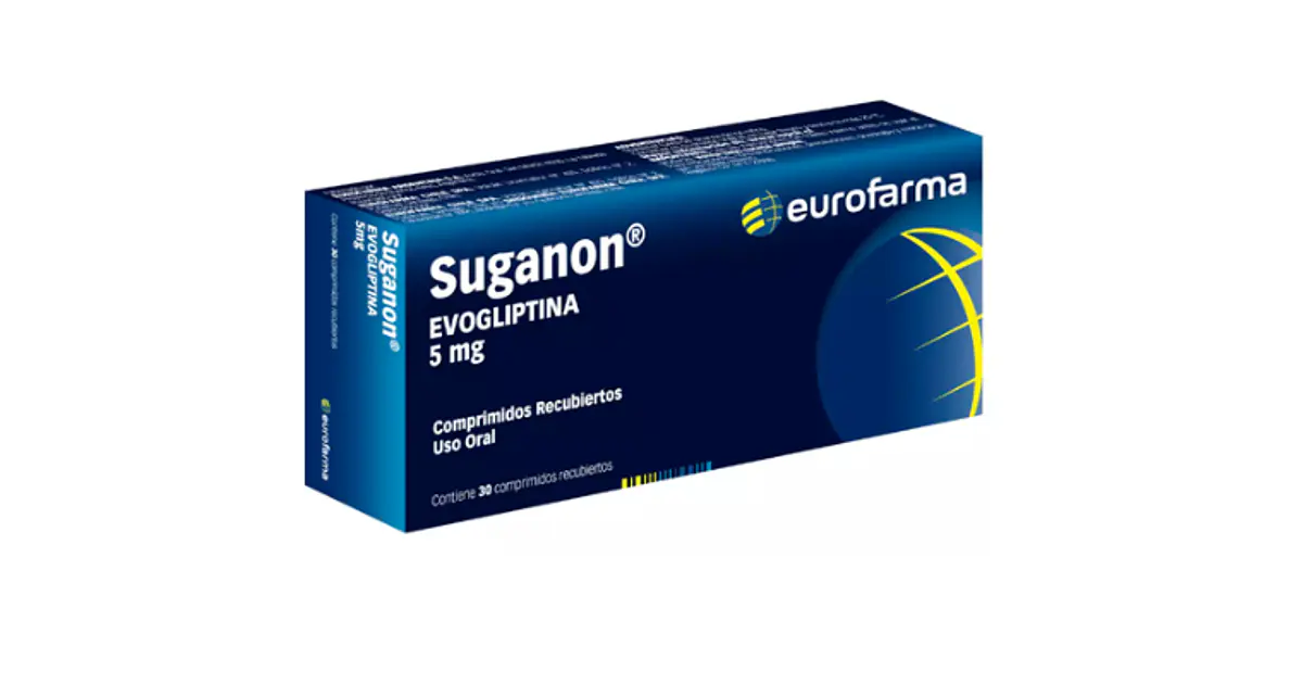 Suganon Evogliptina 5 mg 30 Comprimidos recubiertos.