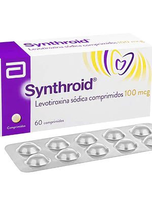 Synthroid Levotiroxina 100 mcg 60 Comprimidos.