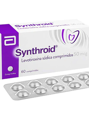 Synthroid Levotiroxina 50 mcg 60 Comprimidos.