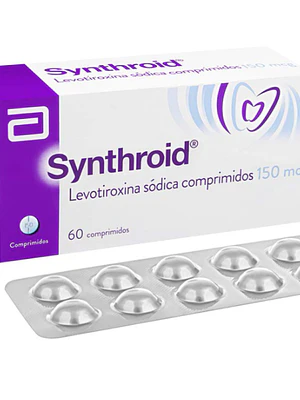 Synthroid Levotiroxina 150 mcg 60 Comprimidos.