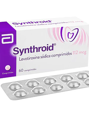 Synthroid Levotiroxina 112 mcg 60 Comprimidos.