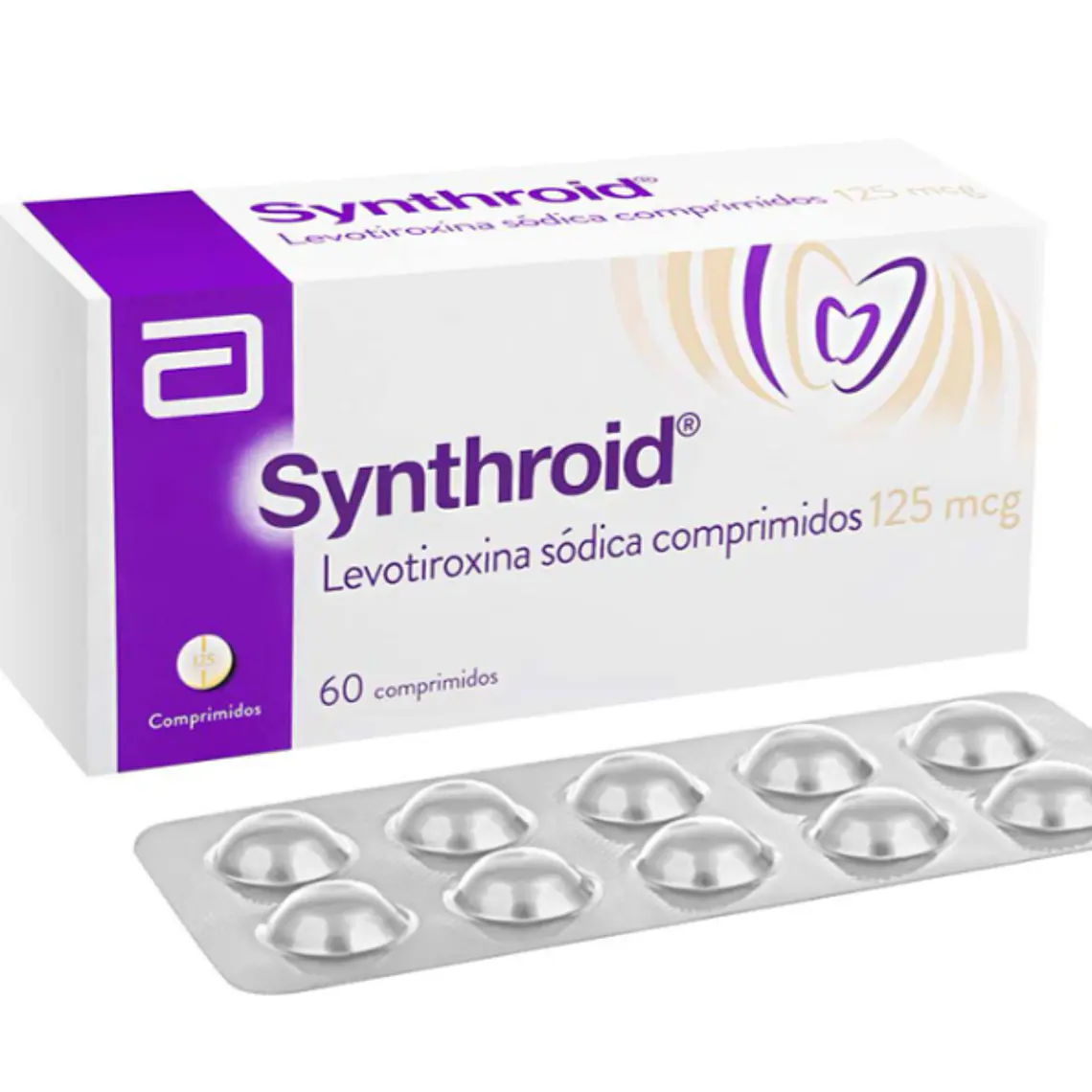 Synthroid Levotiroxina 125 mcg 60 Comprimidos. 1
