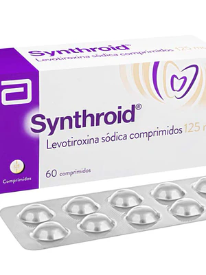 Synthroid Levotiroxina 125 mcg 60 Comprimidos.
