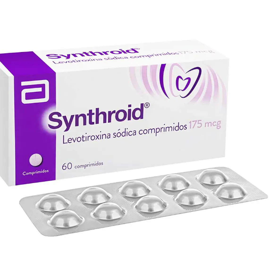Synthroid Levotiroxina 175 mcg 60 Comprimidos. 1
