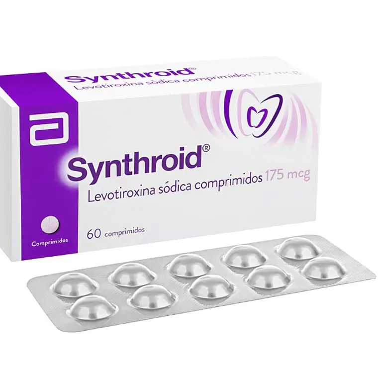 Synthroid Levotiroxina 175 mcg 60 Comprimidos. 1