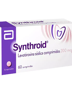 Synthroid Levotiroxina 200 mcg 60 Comprimidos.