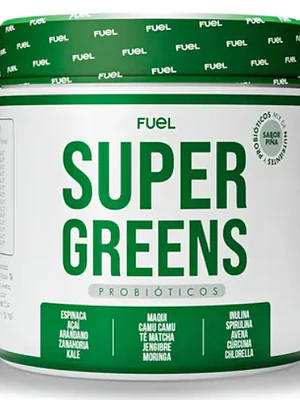 Super greens  Detox  Probióticos Sabor Piña 308 g. Fuel