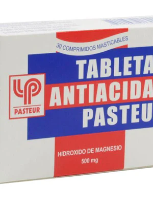 Tabletas Antiácidas Hidróxido de magnesio 30 Comprimidos masticables. Pasteur