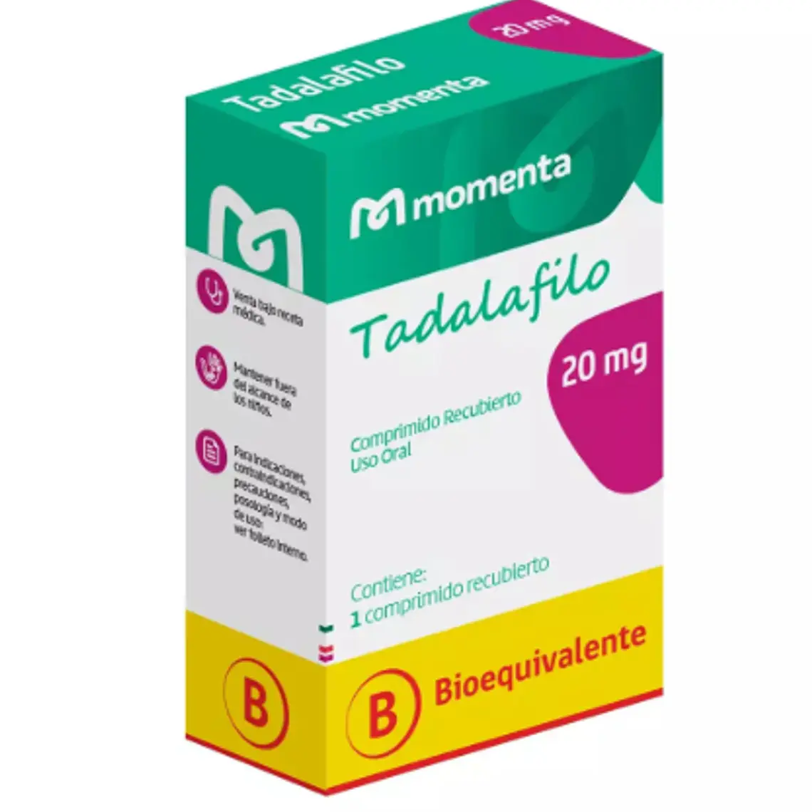 Tadalafilo (B) 20 mg 1 Comprimido recubierto. Eurofarma 1