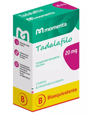 Tadalafilo (B) 20 mg 1 Comprimido recubierto. Eurofarma