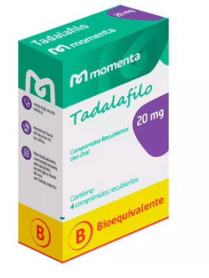 Tadalafilo (B) 20 mg 4 Comprimidos recubiertos. Eurofarma