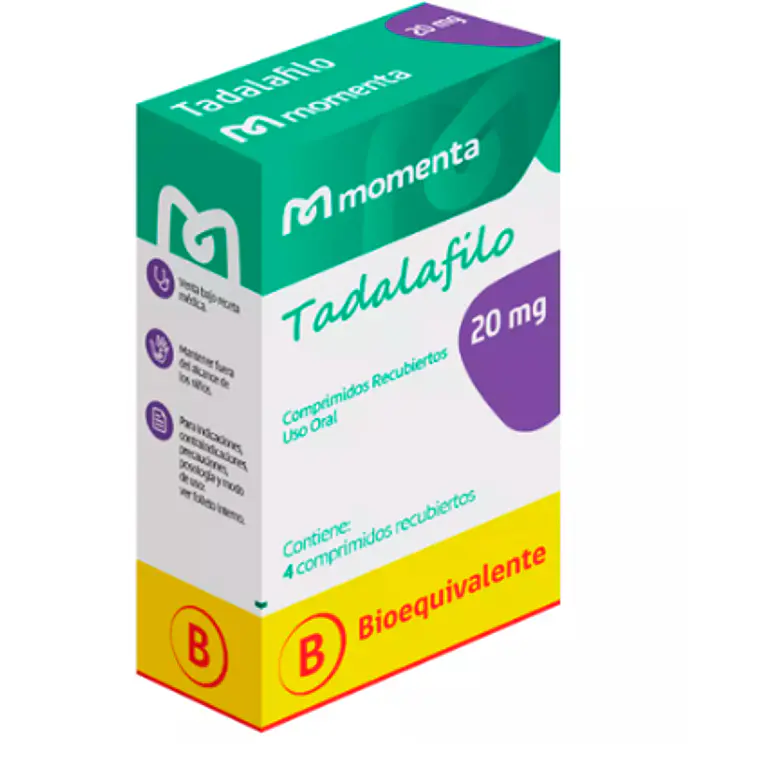 Tadalafilo (B) 20 mg 4 Comprimidos recubiertos. Eurofarma 1