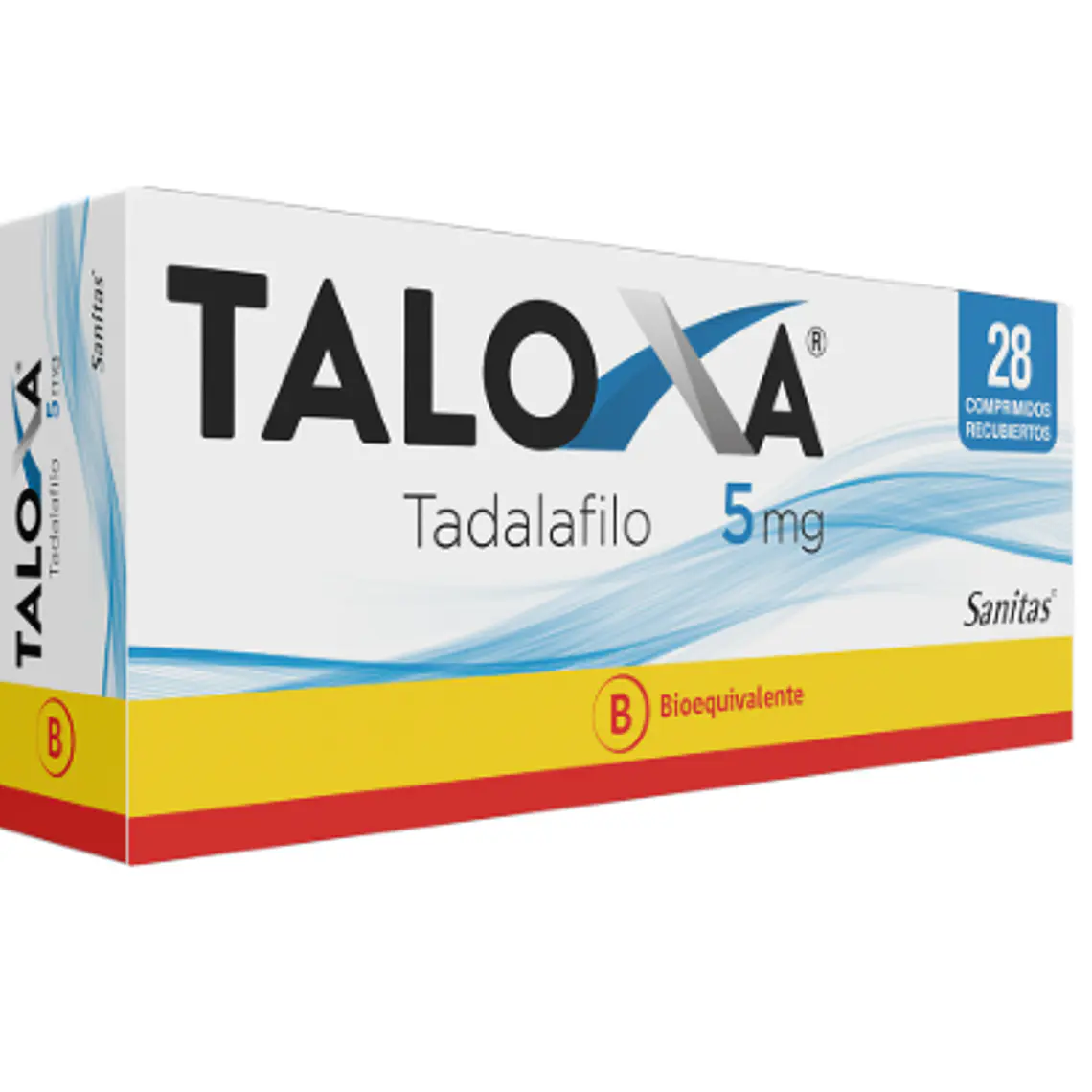 Taloxa (B) Tadalfilo 5 mg 28 Comprimidos recubiertos. 1