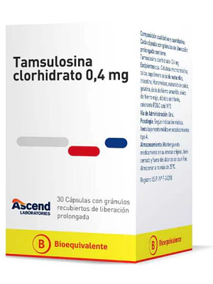 Tamsulosina (B) 0,4 mg 30 Cápsulas. Ascend