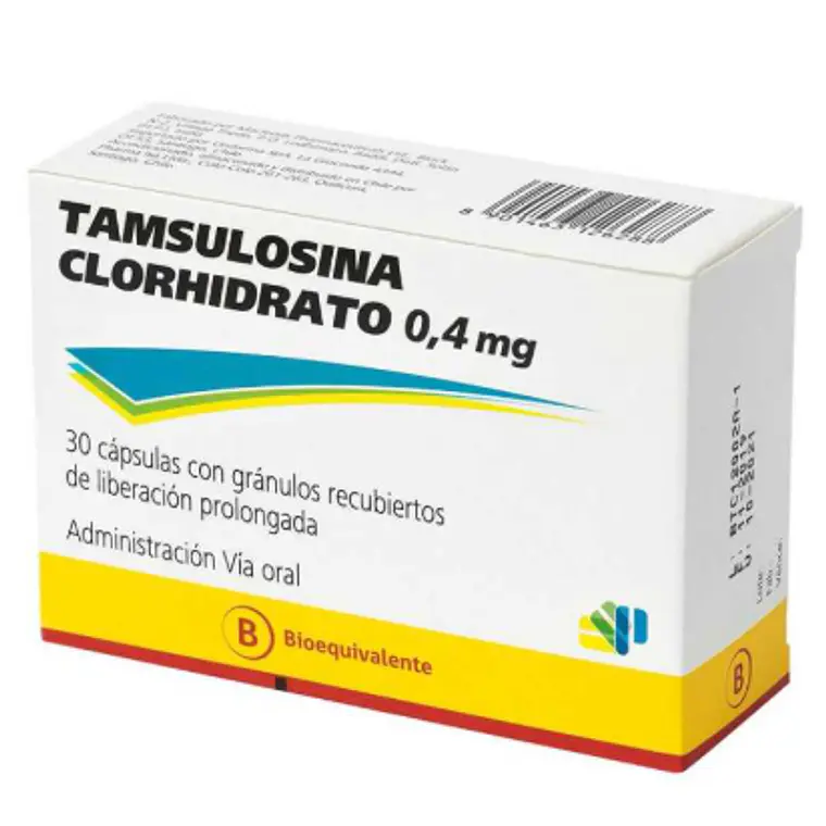 Tamsulosina Clorhidrato (B) 0,4 mg 30 Cápsulas. Pharmatech 1