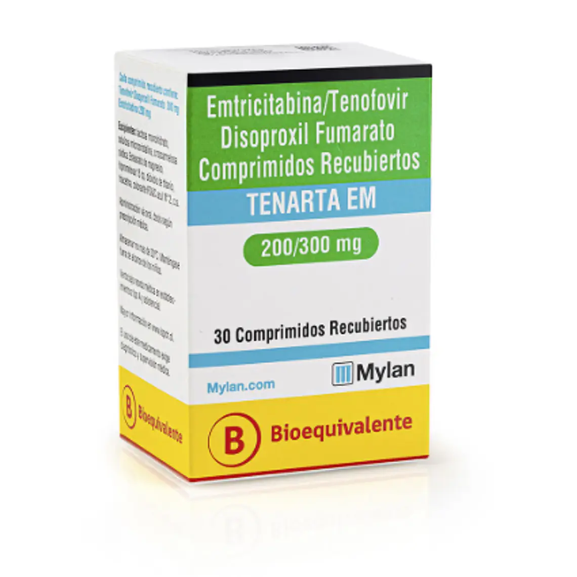 Tenarta EM (B) Emtricitabina, Tenofovir 200/300 mg  30 Comprimidos. 1