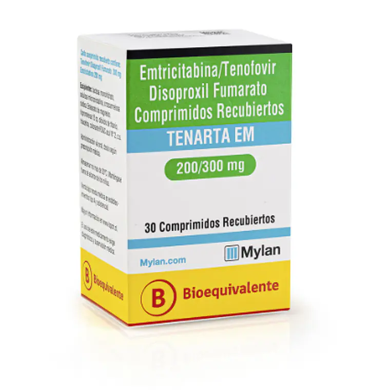 Tenarta EM (B) Emtricitabina, Tenofovir 200/300 mg  30 Comprimidos. 1