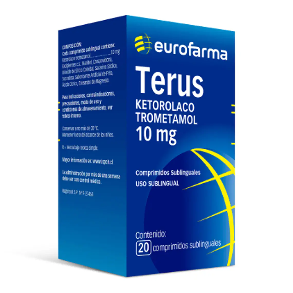 Terus Ketorolaco Trometamol 10 mg 20 Comprimidos sublinguales. 1