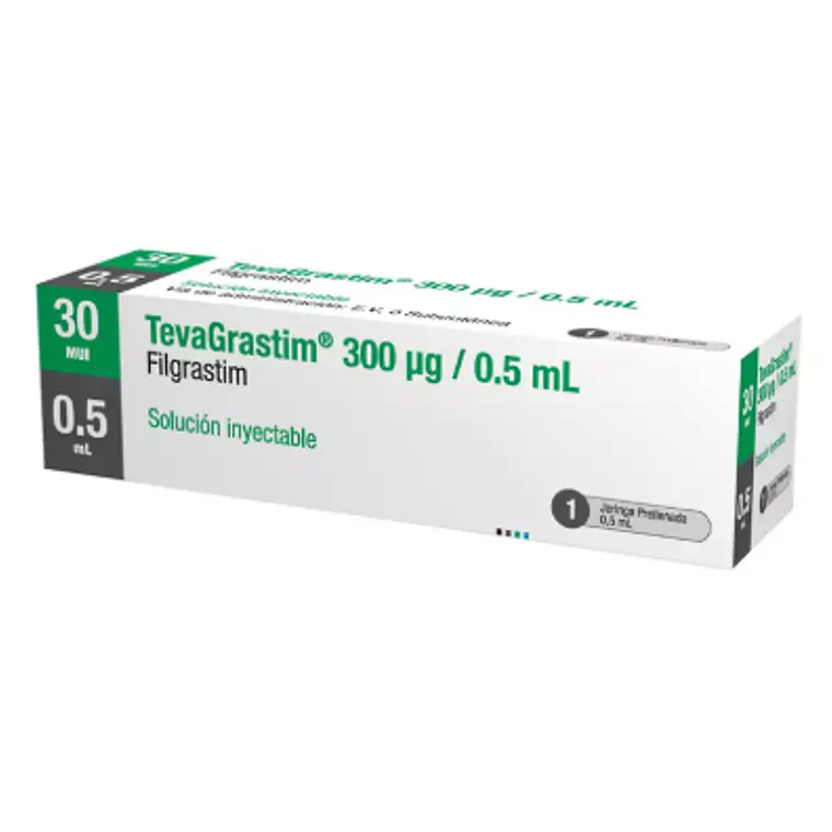 TevaGrastim 300 mcg/ 0,5 ml Filgrastim 1 Jeringa prellenada. 1