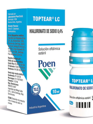 Toptear LC 0,4 % Hialuronato de Sodio Solución Oftálmica 10 ml.