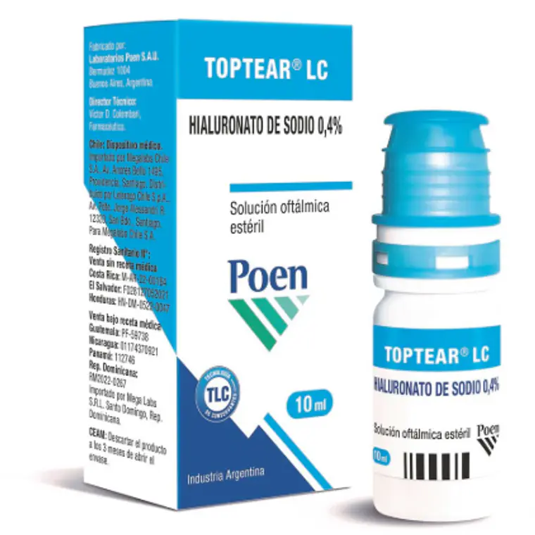 Toptear LC 0,4 % Hialuronato de Sodio Solución Oftálmica 10 ml. 1