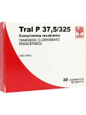 Tral P 37,5/325 mg Tramadol, Paracetamol 30 Comprimidos.