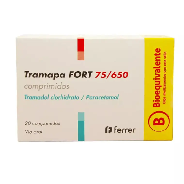 Tramapa Fort (B) Tramadol, Paracetamol 75/650 mg 20 Comprimidos. 1
