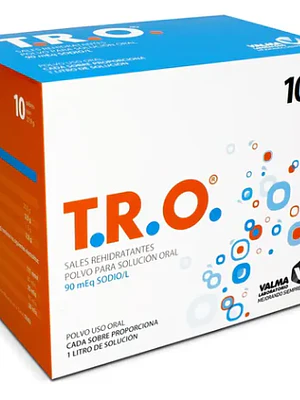 T:R:O Sales rehidratantes 90 meq 10 Sobres. Valma