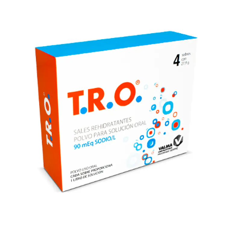 T.R.O. Sales rehidratantes 90 Meq 4 Sobres. Valma 1