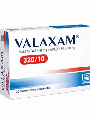 Valaxam Valsartán, Amlodipino 320/10 mg 30 Comprimidos.