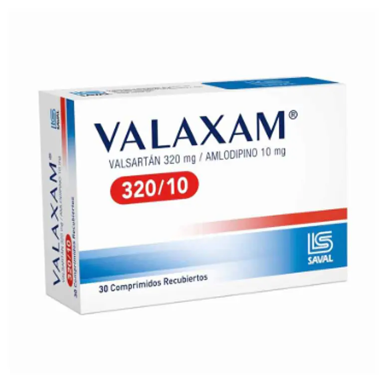 Valaxam Valsartán, Amlodipino 320/10 mg 30 Comprimidos. 1