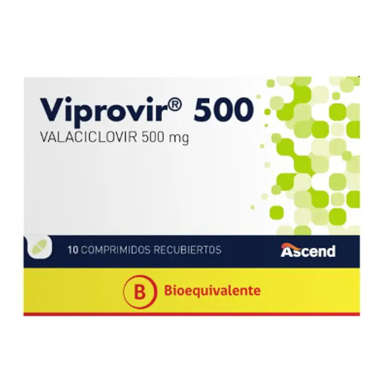 Viprovir (B) Valaciclovir 500 mg 10 Comprimidos recubiertos. 1
