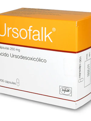 Ursofalk Ácido Ursodesoxicólico 250 mg 100 Cápsulas.