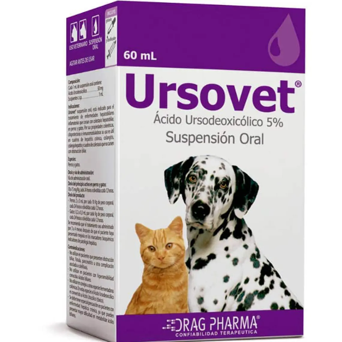 Ursovet 5 % Suspensión oral 60 ml. Uso veterinario 1