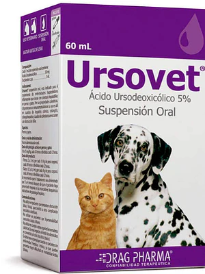 Ursovet 5 % Suspensión oral 60 ml. Uso veterinario