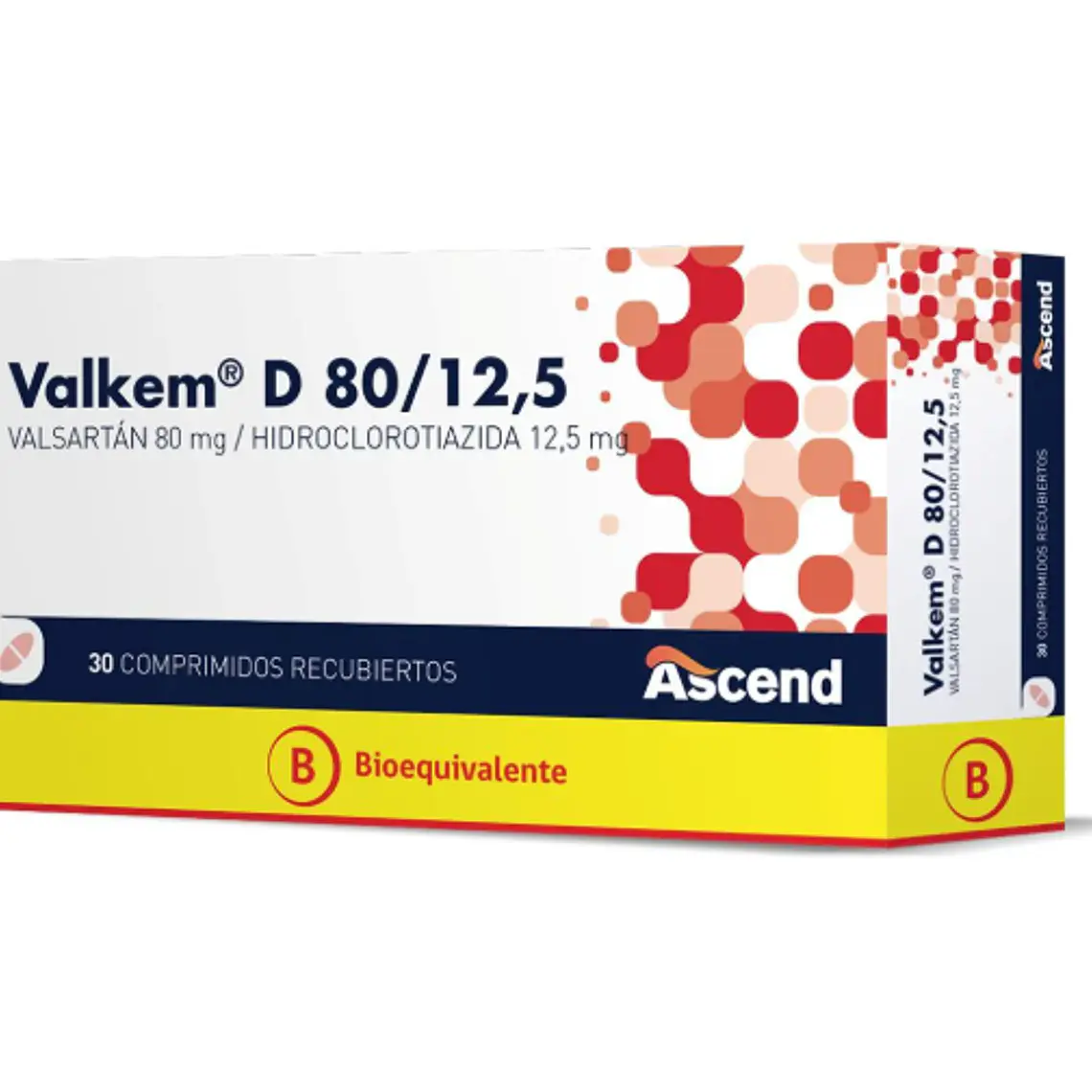 Valkem D (B) 80/12,5 mg 30 Comprimidos recubiertos. 1