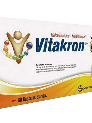 Vitakron A-Z Multivitamínico Multimineral 60 Cápsulas blandas.
